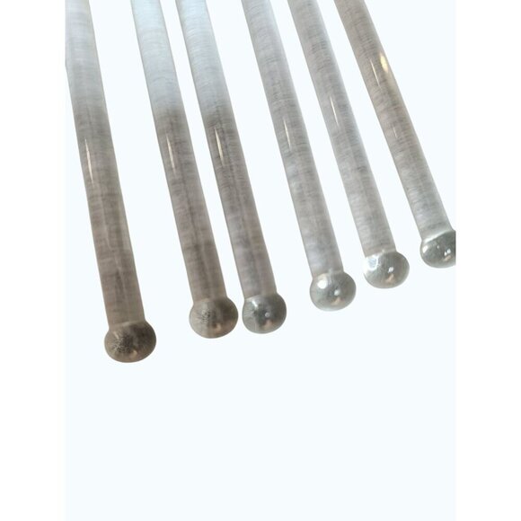 Clear Glass Stir Sticks for barware dinks, Set Of 6 , 8 inch - Picture 5 of 6